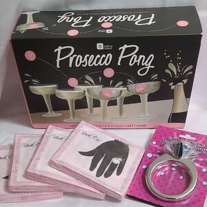 **SOLD** Prosecco Pong Party Game Set - Pink and Black